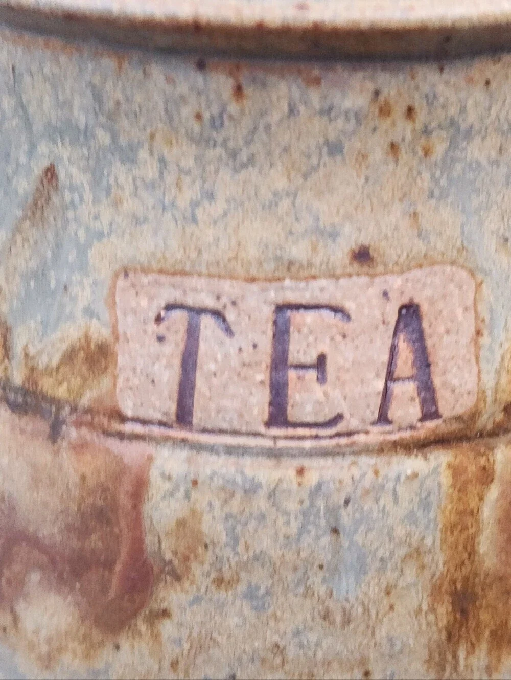 Mcm Pottery Tea Coffee Storage Cannister Tan Multicolor Cork Lid 6